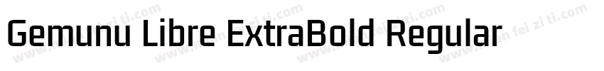 Gemunu Libre ExtraBold Regular字体转换